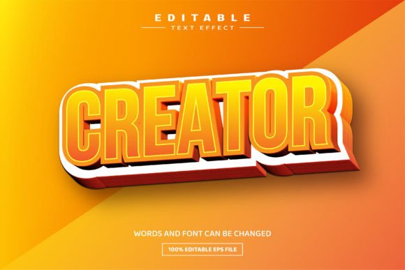 Download Creator 3D Editable Text Effect - Effect Collection