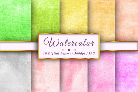 Download Watercolor Soft Color Digital Papers - Watercolor Collection