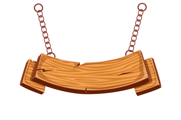 Download Cartoon Wooden Signboard Banner. Hanging - Signboard Collection