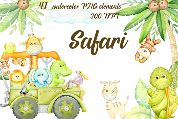 Download Watercolor Safari Baby Animals - Watercolor Collection