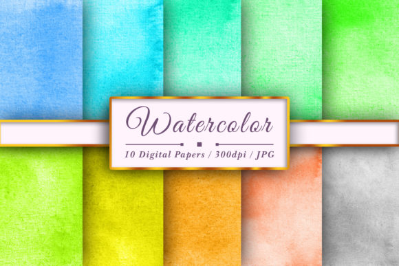 Download Watercolor Soft Color Digital Papers - Watercolor Collection