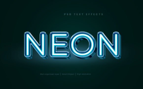 Download Neon Light Editable Text Effect PSD - Effect Collection