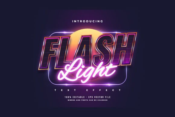 Download Flash Light Text with Neon Effect - Effect Collection