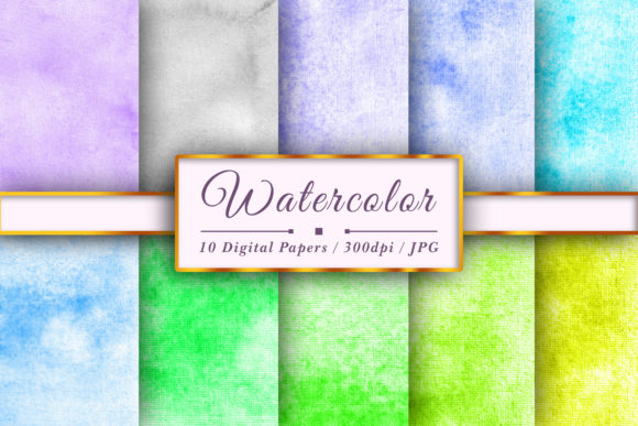 Download Watercolor Soft Color Digital Papers - Watercolor Collection