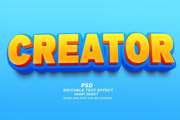 Download Creator PSD 3D Editable Text Effect - Effect Collection