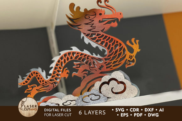 Download Dragon CHINESE NEW YEAR Laser Cut File - Chinese Collection