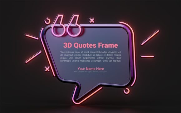 Download 3d Quote Text Box Message Frame Template - Message Collection