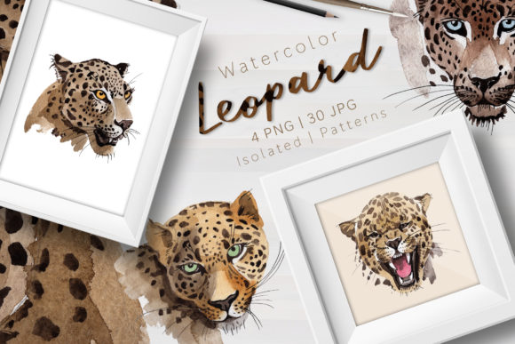 Download Leopard Watercolor Set - Watercolor Collection