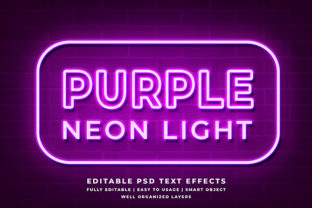 Download Purple Neon 3d Text Effect Mockup - Effect Collection