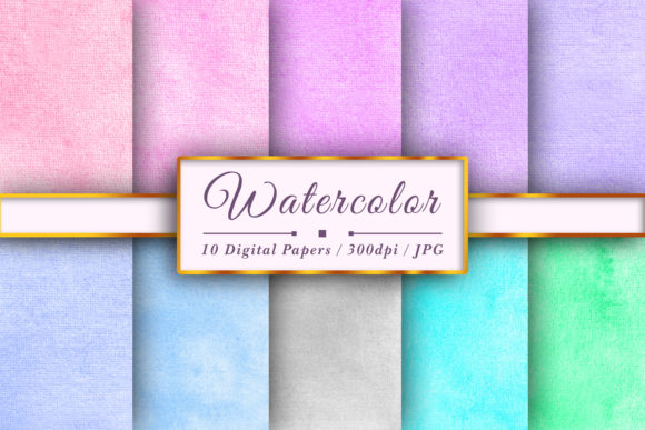 Download Watercolor Soft Color Digital Papers - Watercolor Collection