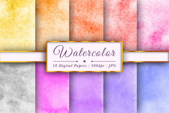 Download Watercolor Soft Color Digital Papers - Watercolor Collection