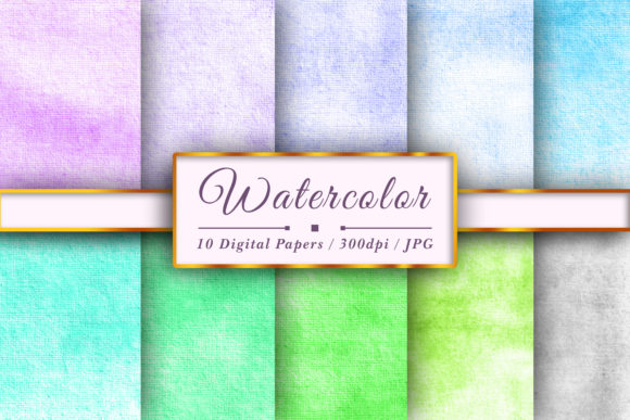 Download Watercolor Soft Color Digital Papers - Watercolor Collection